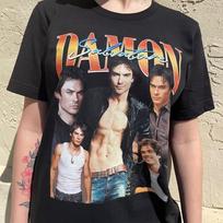 Limited Damon Salvatore Retro TShirt, Vampire Diaries Fan tee, Stefan and Damon Salvatore Vintage , Mystic Falls Virginia, Ian Somerhalder 120 gray