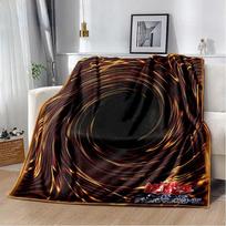 Anime Yu Gi Oh kortų metimo pledas Mėlynakių baltasis drakonas Anime animacinis minkštas pliušinis pledas miegamojo lovatiesė namų dekoras#(14) 100X130CM gray