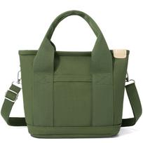 Japanese high-end canvas bag bento bag tote bag 16 Ann canvas women's bag hand bag armijos žalia spalva