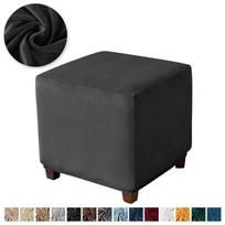 Ottoman užvalkalas Tampri Miegamojo Pakoja Užvalkalas Svetainės Kėdutės Užvalkalai Plaunamas Baldų Apsaugas 3 Dydžio Aksominis Kvadratinis S stool Cover 1pc