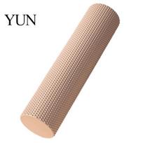 Gym Fitness Roller EVA Foam for Yoga Pilates, Textured Muscle Massage Roller, Lightweight Workout Equipment Back Pain Physical Therapy Deep 45cm