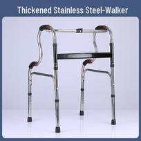 Double-Curved Non-Slip Walker: Sturdy, Lightweight, Foldable Support for Elderly Assistance in Standing and Walking gray
