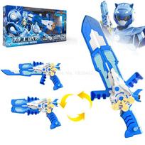 Trys režimai Mini Force Transformacijos Kardas Žaislai su Garsu ir Šviesa Veiksmo Figūrėlės MiniForce X Deformuojamas Ginklas Šautuvas Žaislas