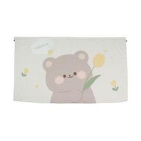 Tulip Bear Car Window Privacy Curtain - Sun Protection & Heat Insulation Shade for Baby gray