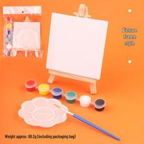10x10 Mini Canvas Oil Painting Frame Set: DIY Acrylic Hand-Painted Board with Easel white