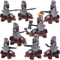 Nauji MOC LOTR Kareivis Nykštukas Armijos Figūrėlės Šarvai Sargybinis Kariuolis Viduramžių Riteriai Konstruktorius Kaladėlės žaislai dovanos gray