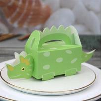 10pcs Dinosaur Party Cookie Box for Baby Shower Candy Treat Kids Birthday Wedding Gifts Paper es Packaging as the picture green
