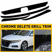 For Honda-Accord 2018-2020 Front Grille Chrome Delete Precut Blackout Vinyl-Trim yellow