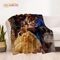 Pasakų pledas pikniko kilimėlis Grožis ir žvėrys Flanelinis pledas Svetainės miegamoji sofa šiltas pledas Mergaitės vaikams minkštas pledas 100x150cm