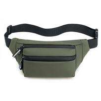 Men’s Waterproof Crossbody Chest Bag Multi Pocket Sling Bag Casual Shoulder Backpack Travel Waist Pack for Outdoor Sports žalia