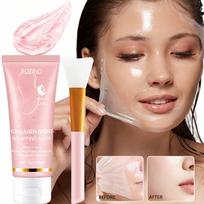 1pc Collagen Peel-Off Mask With Jelly Brush, Overnight Wrapping Mask, Peel-Off Pore Cleansing Mask 1PC / 75g (no Brush) brown