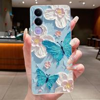 Phone Case For Vivo V70 FE Funda Capa Butterfly Bow Protective Casing Transparent Soft Silicone TPU Cover Coque vivo V70 FE