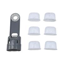 Replacement Coffee Machine Water Filters with ABS Holder for OfficePRO B155 6 filters+bracket white