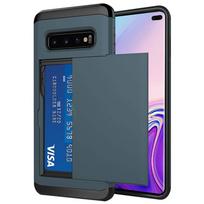 Dėl Samsung Galaxy S10 Plus S10E S10 5G S9 S8 dėklas su stumdoma apsauga, piniginė, kortelių laikiklis, dangtelis Dėl Samsung Note 9 8 Galaxy S9 black