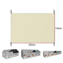 Oxford Fabric Tarp Chicken Cage Cover UV Protection Waterproof PVC Coating Breathable Oxford Fabric Silver-coated Reinforcement beige