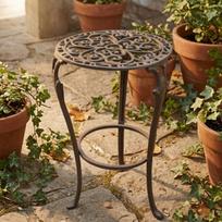 Ketaus gėlių stovas Atviras puošnus augalų raižiniai 7234 Tall Stand brown