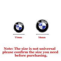 11/14mm Aluminum Car Key Emblem Sticker Auto Control Key Logo Accessories For BMW 50th M Performance E46 E90 E49 F30 F80 F20 E90 2PCS BMW&11mm black