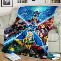 Retro žaidimai Megaman Rockman Animacinis pledas, Minkštas pledas namams, miegamajam, lovai, sofai, iškylai, kelionėms, biurui, vaikams Size: 75*100cm, Weight: 280 GSM