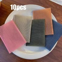 10Pcs Solid Bangs Magic Paste Posts Hair Sticker Clip Women Wash Face Makeup Velcro Patch Hair Accessories Styling Tools brown