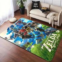 Z-Zeldos Hyrule žaidimo įkvėptas kilimas svetainei, sofos dekorui, miegamojo minkštas grindų kilimėlis, balkono poilsio zonos neslystantis kilimas, dovana 80*120cm