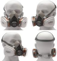 Bayleef Respirator Mask Reusable Half Face Cover Gas Mask, Paint Face Cover Face Shield with Filters for Painting, Organic Vapor, Welding, Polishi