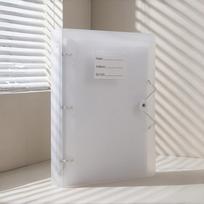 Colored Transparent Binder Pockets for Student Papers and Office Documents gray