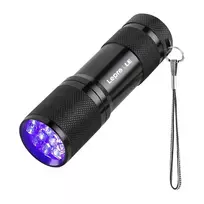 Lepro 1100007 UV LED žibintuvėlis, 395 nm, su baterijomis