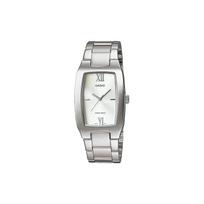 Casio Gyvenimui Atsparus Kvarcinis Mechanizmas Nerūdijančio Plieno Apyrankė Japoniškas ir Korėjietiškas Laikrodis Moteriškas Laikrodis Baltas Ciferblatas MTP-1165A-7C2 balta