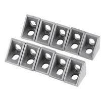 10pcs Sturdy Right Angle Bracket L Shape L Shape Bracket  For Aluminum Extrusion Profile gray