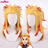 DemonSlayer Perukai Uzui Tengen Kochou Kanae Kamado Nezuko Kanroji Mitsuri Rui Hashibira Inosuke Sabito Cosplay Perukas + Peruko kepuraitė beige