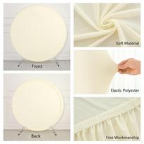 Apvalus fonas Arkos stovo dangalas Apskritimas Banketui Beige 150cm beige