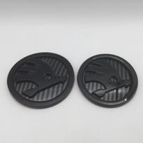 2pcs 90mm 80mm for SKODA Car Front Grille Head Hood Bonnet Emblem Rear Tail Bumper Trunk Sticker Badge Styling Accessories djsg55 2pcs 80mm