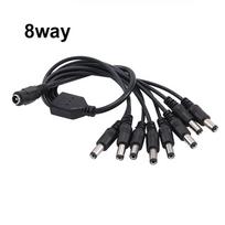 40cm Wire 2/4/6/8 Way Male Plug DC Power Cable Splitter Adapter 5.5 x 2.1mm Female Jack 12V 5V 9V 8way