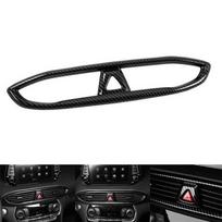 Carbon Fiber Center Air Outlet Vent Cover Trim For Hyundai Santa Fe 2019 2020-22 black