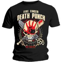 Five Finger Death Punch Zombie Kill Slim Fit T-shirt Medium Black Unisex T-Shirt 5XL įvairiaspalvis