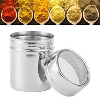 2pcs Fine Mesh Powdered Sugar Shaker With Lid Flour Sifter Duster Fine Mesh Dredge  For Kitchen 345ml gray