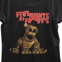 Five Nights at Freddy's Golden Freddy Black T shirt Unisex tee vtg NH16032 L brown