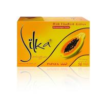 Fredene silka papaya Skin Whitening Soap with Vita Rich Actives, Deep Cleansing, (IMPORTED) (135g Pack of 2) orange