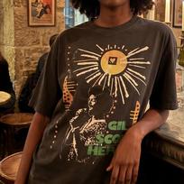 Vintage black Los Angeles Apparel Gil Scott Heron graphic tee with bold retro print. 120 brown