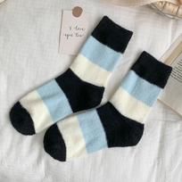 Wide Strip Australian Velvet Socks Medium Tube Socks Season Velvet Thickened Thermal Mink Velvet Home Floor Sleeping Socks Women One size fits all juoda