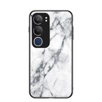 Marbling Tempered Glass Phone Case For Vivo Y72 Y52 5G Y19S Y29 Y04 Realme 14 6 8 10 Pro 5G C63 C61 C75 OPPO Reno 13 13F 14F A53 A52 A72 A3 A5 Cover Vivo Y04 black