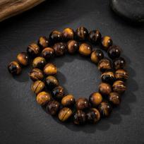 1 gija Gintaro Aukso Rudo Katės Akies Natūralaus Akmens Karoliukai 4mm/6mm/8mm/10mm/12mm/14mm Papuošalų Gamybai Apyrankės Karoliai Aksesuarai black