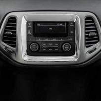 For Jeep Compass 2017-2021 Glossy Chrome Center Console Navigation Frame Trim gray