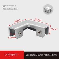 Stiprinimo Stiklo Klipsas Aliuminio Lydinio Kampo Apsauga Nauja Kampo Sagtis Stiklas 8-10mm-Aluminium-L Style