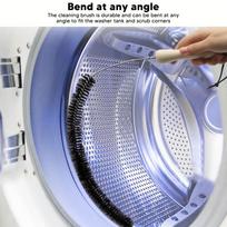 Stainless Steel Dryer Vent Cleaner Brush Wood Handle Hose Cleaner Brush  Dirt Dust Removal gray