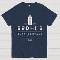 Bodhi's Surf Company Est. 1991 Unisex 100% Cotton Summer Casual Cool Loose T-Shirt XXL tamsiai mėlyna spalva