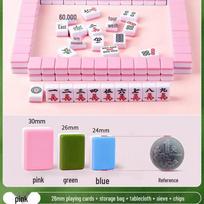 Brangdy Mini Mahjong Set with High Folding Table pink
