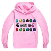Girls Kids Boys Hoodies Among Us Game Pattern Hoody Coat Tops Age 314yrs 120cm/5-6 years rožinė