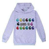 Girls Kids Boys Hoodies Among Us Game Pattern Hoody Coat Tops Age 314yrs 170cm/13-14 years pilka spalva