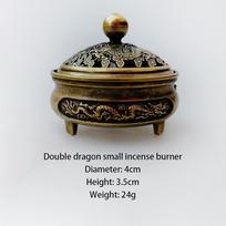 Antique Pocket Dragon Phoenix Incense Burner Hollow Incense Mini Ornaments Chinese Ancient Tea Desk Decor Office Decoration A3
